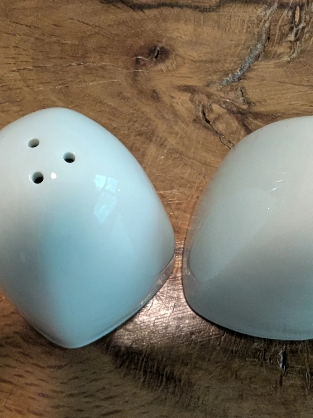 Pier 1 White Ceramic Salt and Pepper Shakers